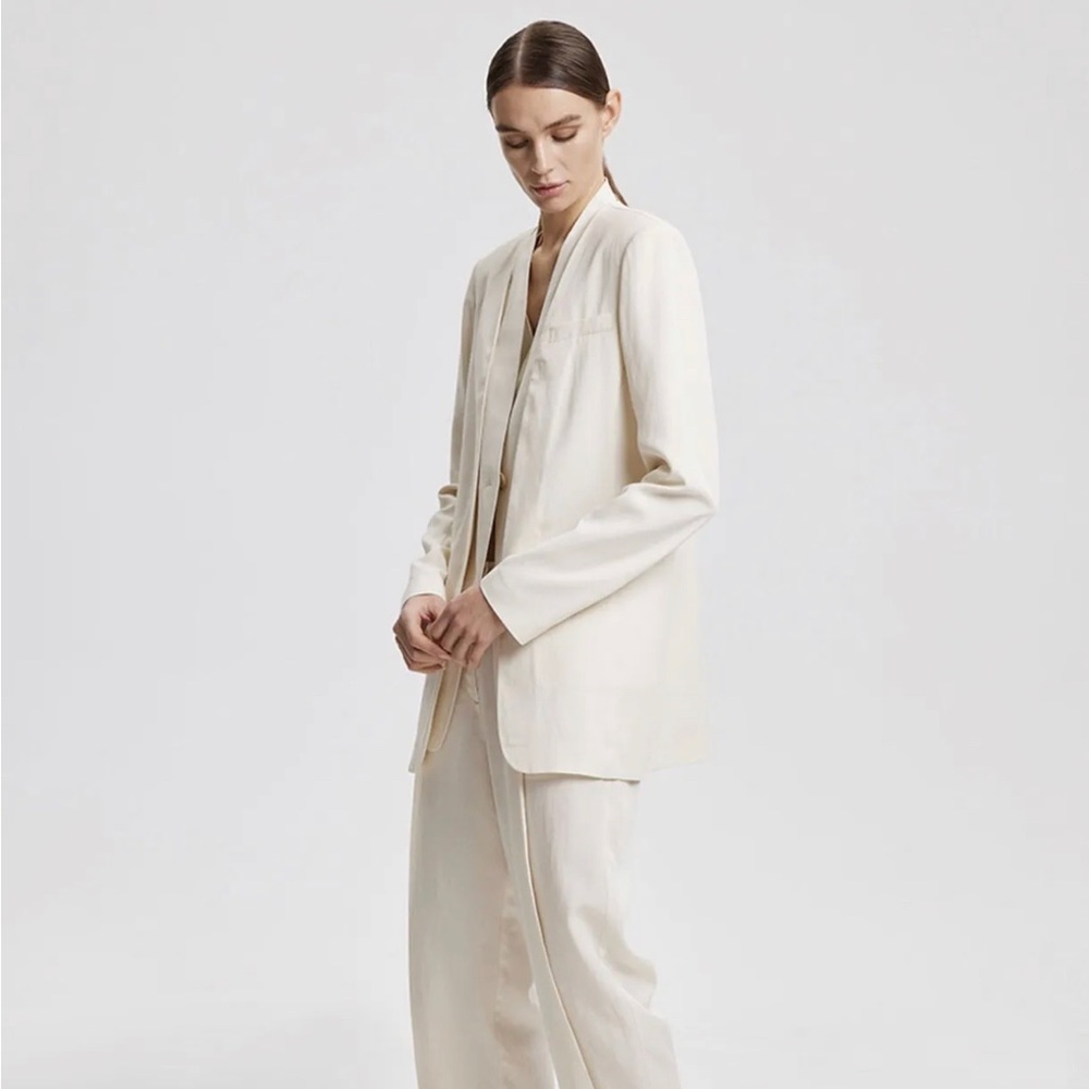 Lattelier Linen-blend Layered Blazer and Pants set